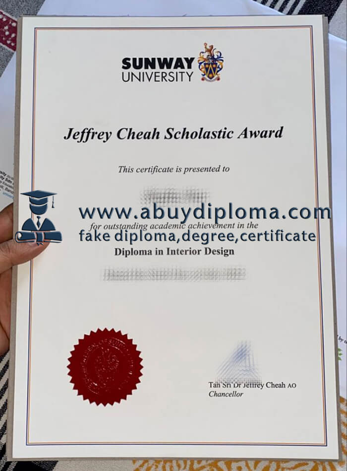 Buy Sunway University fake diploma online.
