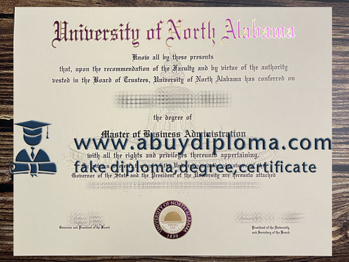 Buy University of North Alabama fake diploma, Fake UNA degree.