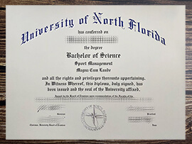 Get University of North Florida fake diploma.