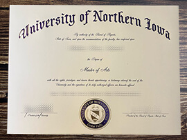 Make University of Northern Iowa diploma.
