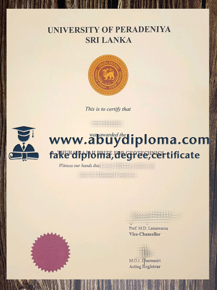 Buy University of Peradeniya fake diploma, Fake University of Peradeniya certificate.