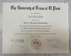 Purchase University of Texas at El Paso fake diploma online.