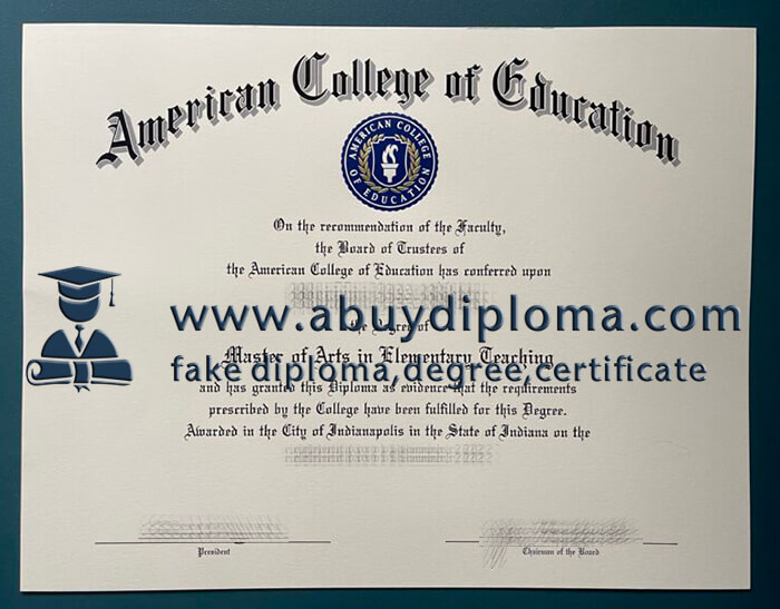 Buy American College of Education fake diploma, Fake ACE certificate online.