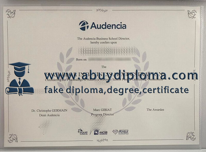 Get Audencia Business School fake diploma.