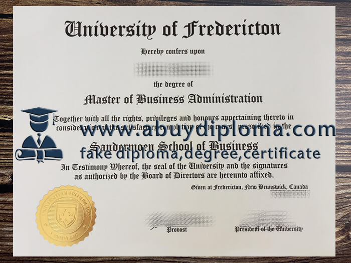 Buy University of Fredericton fake diploma.