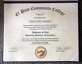 Get El Paso Community College fake diploma.
