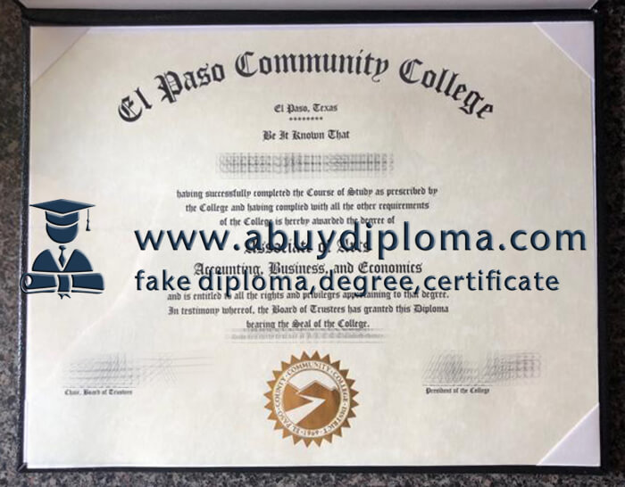 Buy El Paso Community College fake diploma, Fake EPCC degree.