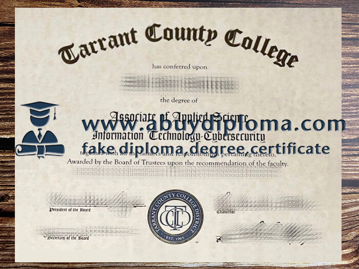 Buy Tarrant County College fake diploma, Fake TCC degree.