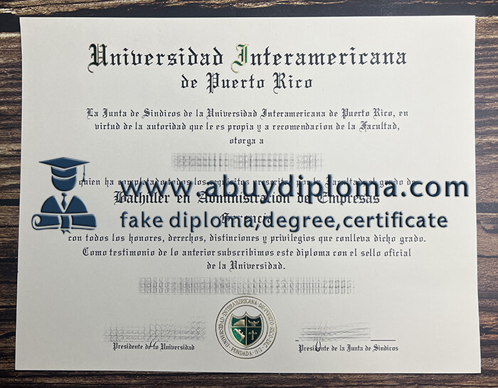 Buy Universidad Interamericana de Puerto Rico fake diploma, Fake UIPR certificate.