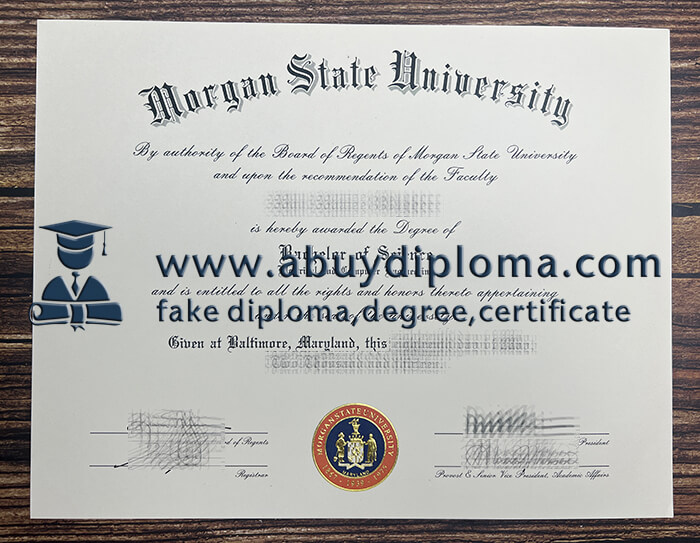 Buy Morgan State University fake diploma, Fake MSU degree.