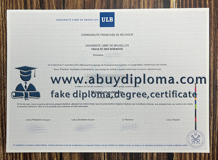 Buy Université libre de Bruxelles fake diploma, Fake ULB degree online.