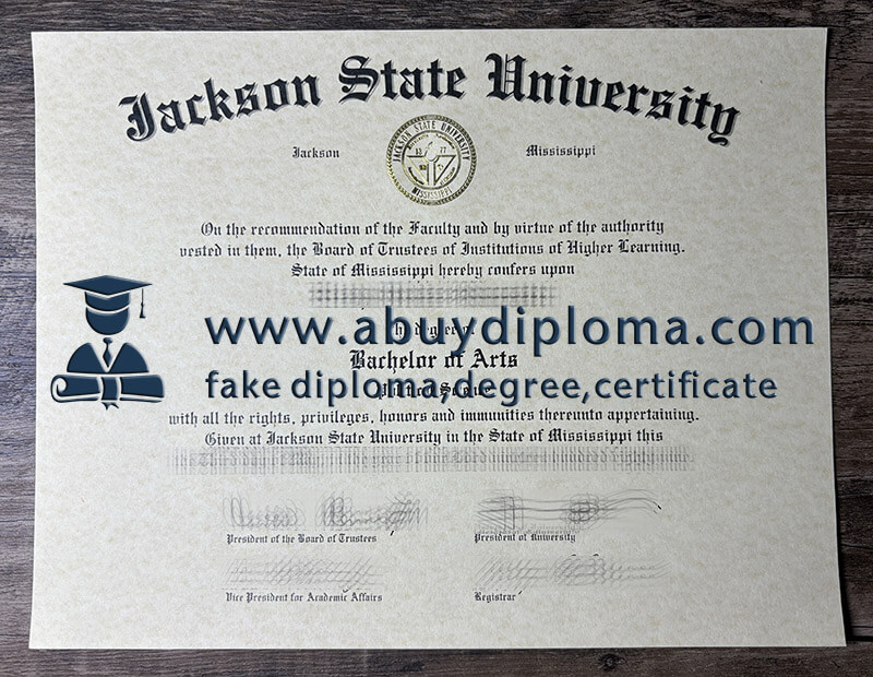 Buy Jackson State University fake diploma, Fake JSU degree online.