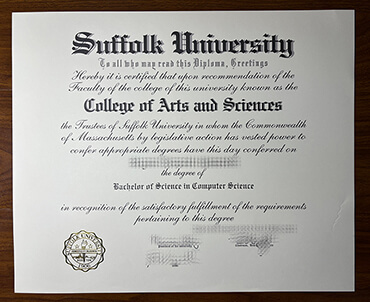 Obtain Suffolk University fake diploma online.