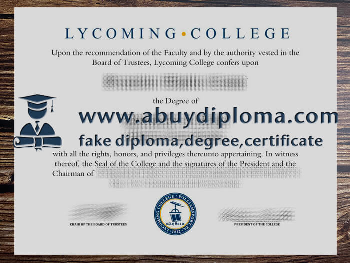 Get Lycoming College fake diploma online.