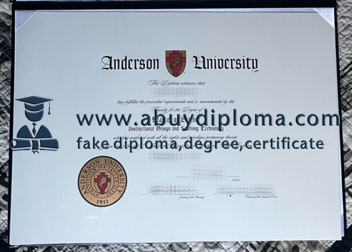 Buy Anderson University fake diploma, Fake Anderson University degree.