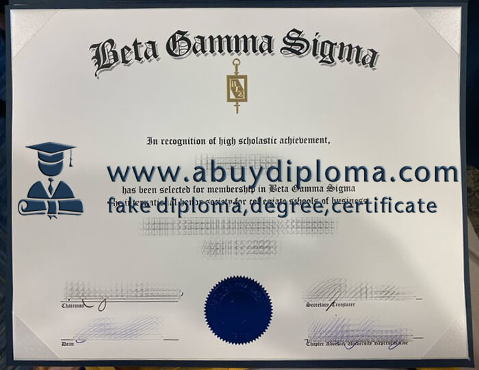 Buy Beta Gamma Sigma fake diploma, Fake Beta Gamma Sigma certificate.