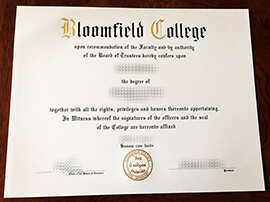 Obtain Bloomfield College fake diploma online.