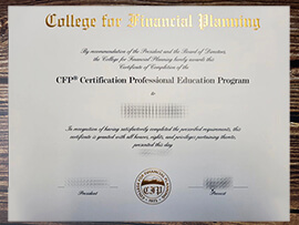 Get a College for Financial Planning fake diploma.