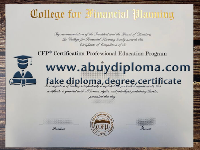 Buy College for Financial Planning fake diploma.