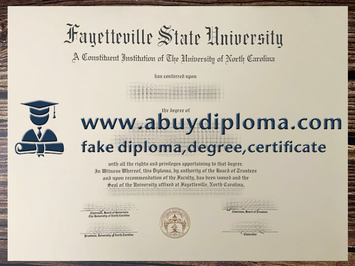 Buy Fayetteville State University fake diploma, Fake FSU degree.