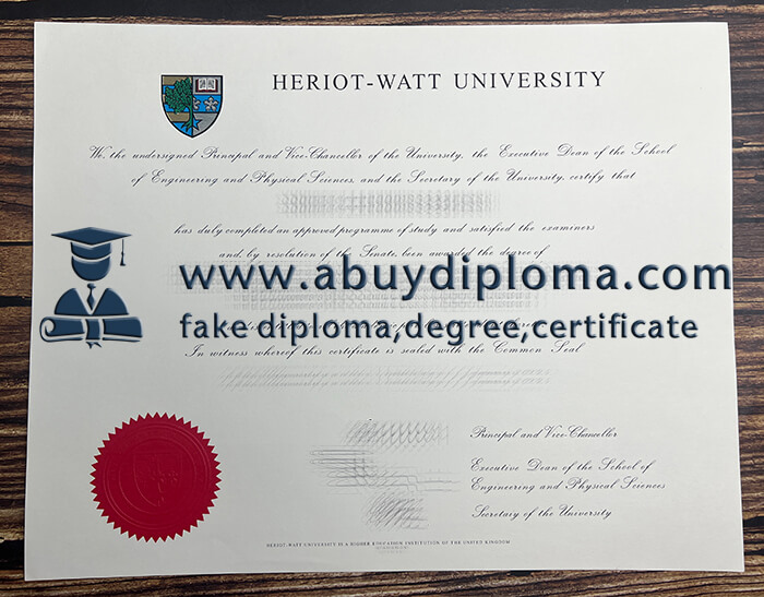 Get a Heriot-Watt University fake diploma.