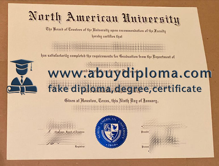 Buy North American University fake diploma.