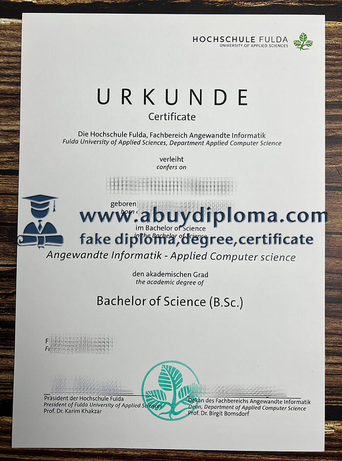 Buy a Hochschule Fulda fake certificate, Fake Hochschule Fulda degree.