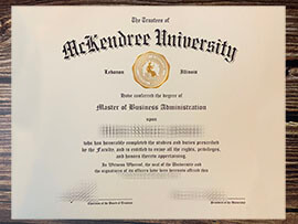 Purchase McKendree University fake diploma.