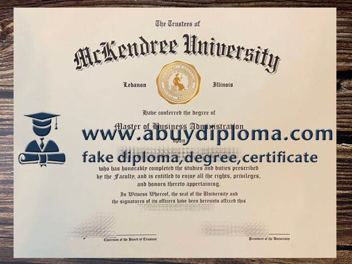 Buy a McKendree University fake diploma.