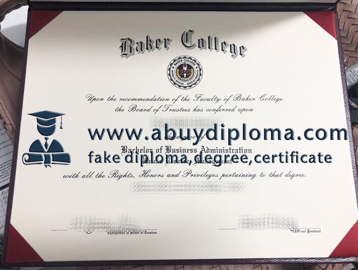 Buy a Baker College fake diploma, Fake Baker College degree.