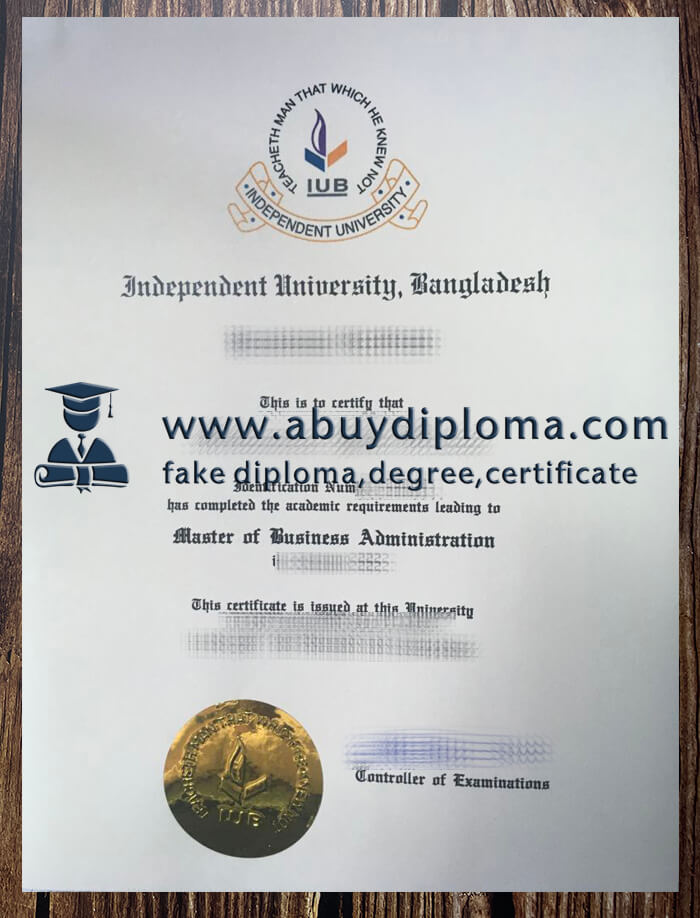 Get a Independent University Bangladesh fake diploma online.