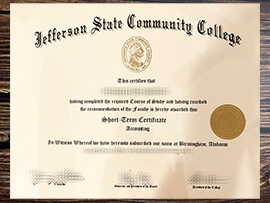 Get Jefferson State Community College fake diploma.