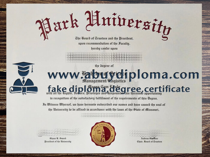 Buy a Park University fake diploma, Fake Park University degree.