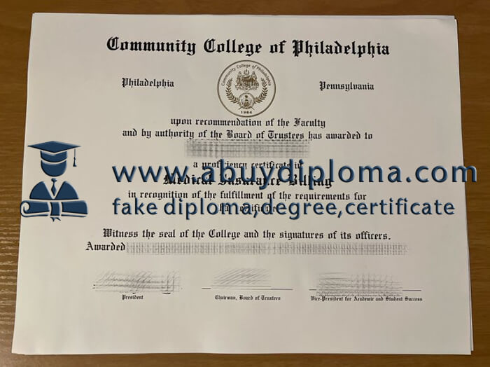 Buy a Community College of Philadelphia fake diploma, Fake a CCP degree online.