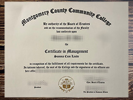 Purchase a Montgomery County Community College fake diploma.